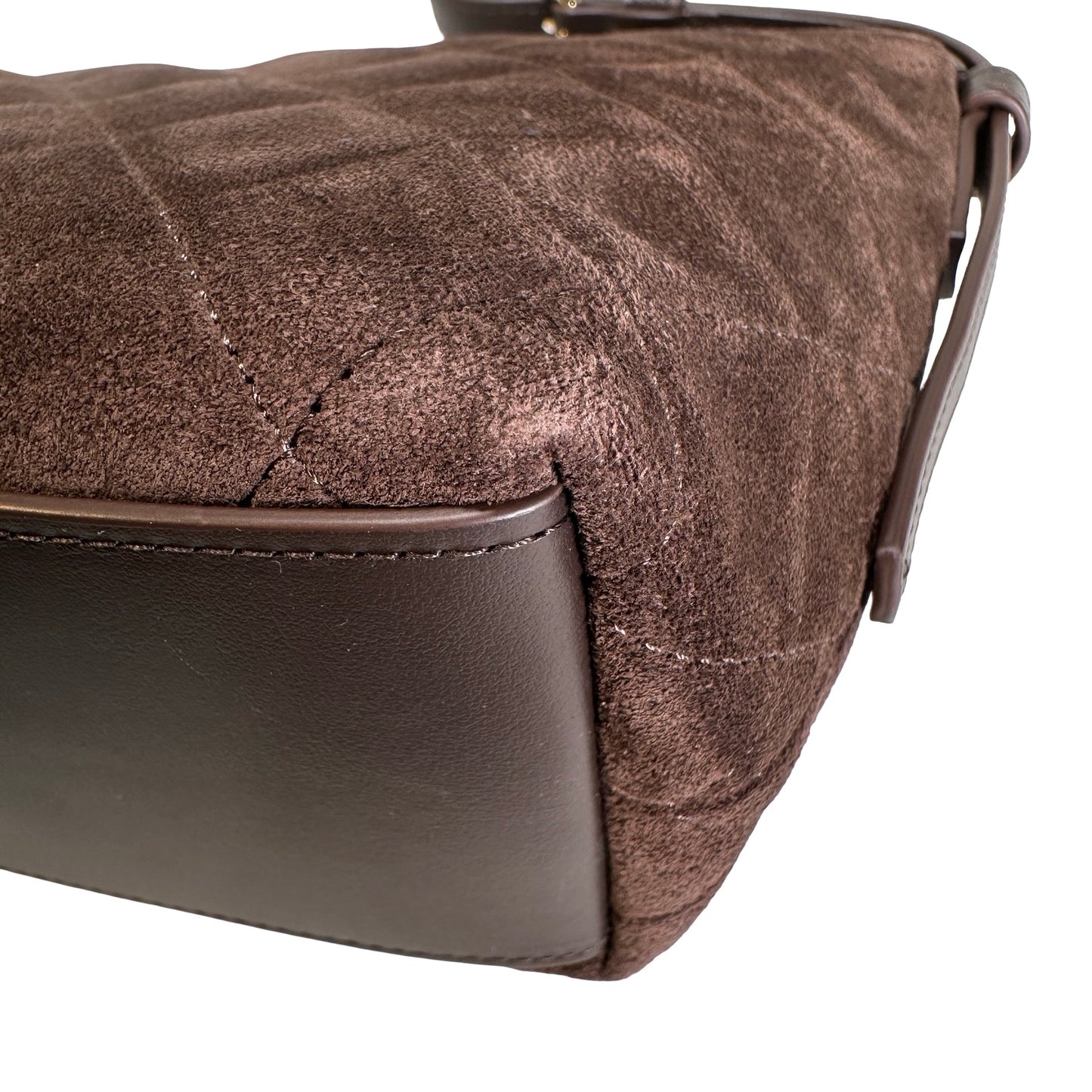 Brand New CHANEL Quilted Suede Quilted Suede Shoulder Bag Shoulder Bag Brown GHW