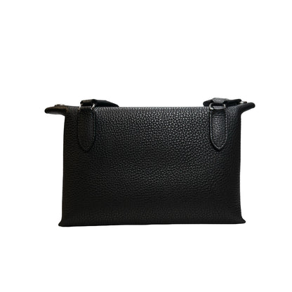 Used HERMES Togo Evelyne Crossbody Bag Black PHW