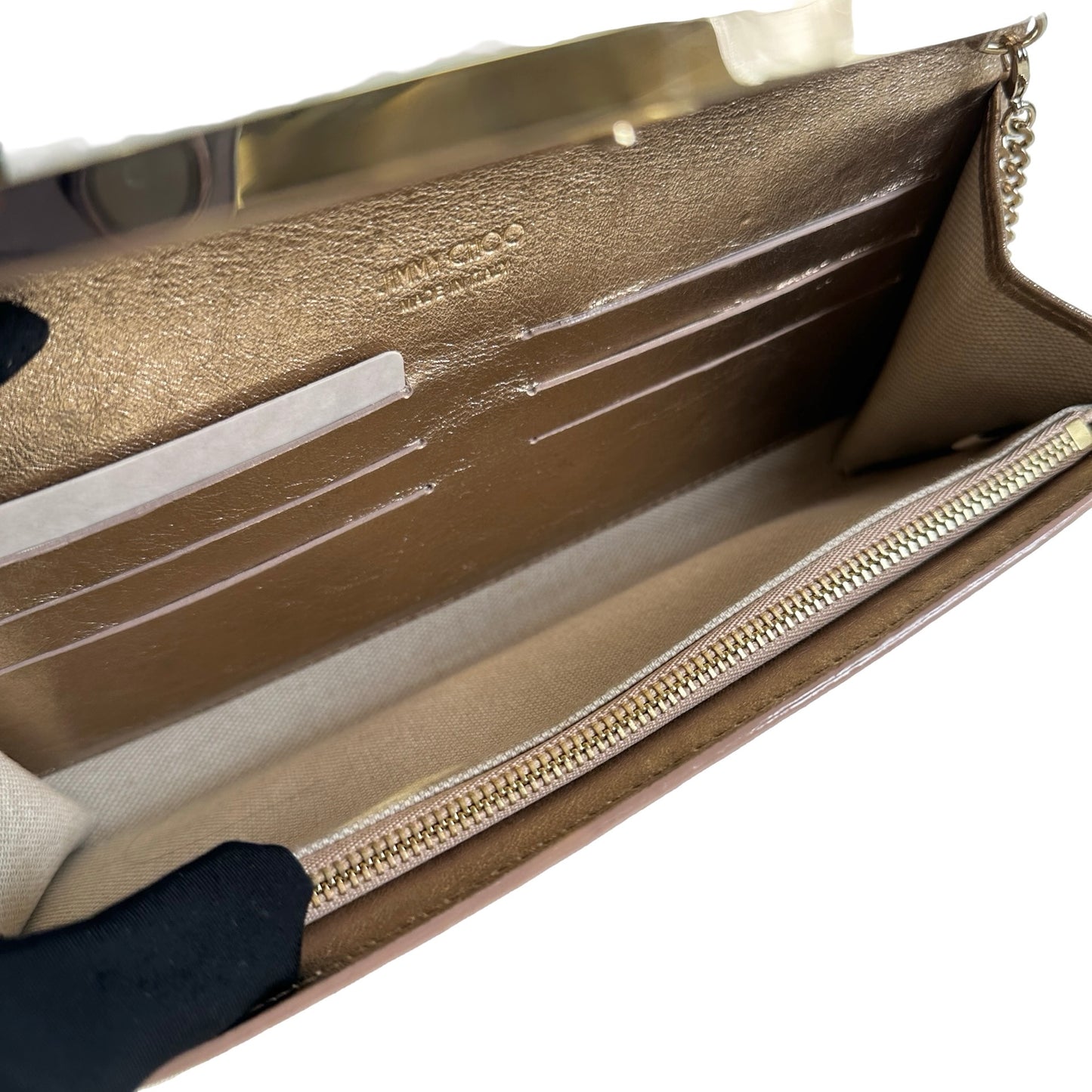 Used JIMMY CHOO Glitter Glitter Bag Clutch Pink