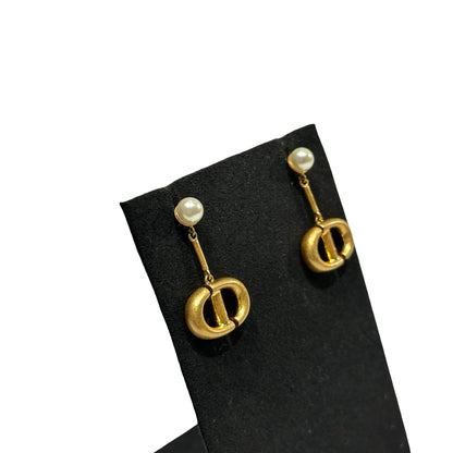 Unused DIOR Earrings White Gold