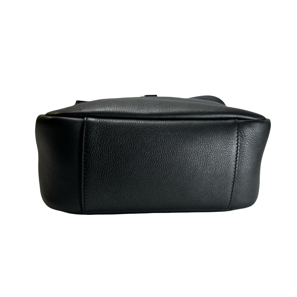 Used SAINT LAURENT Leather Le 5 à 7 Shoulder Bag Black Gold
