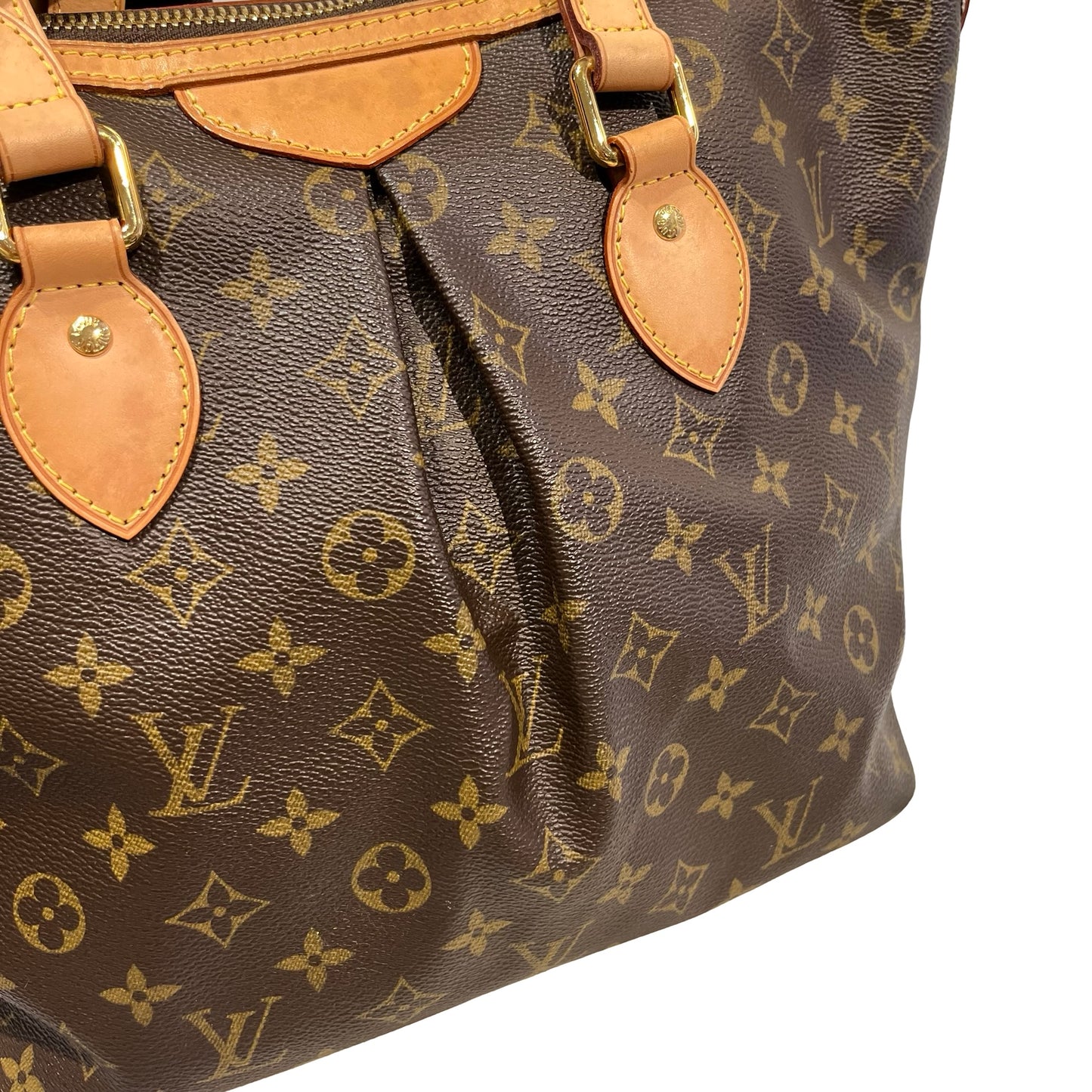 Used LOUIS VUITTON CANVAS PALERIMO Shoulder Bag BROWN GHW