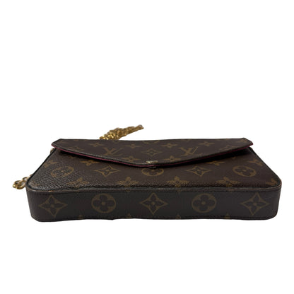 Used Louis Vuitton Monogram Eclipse coated canvas Pochette Felicle Shoulder Bag Monogram