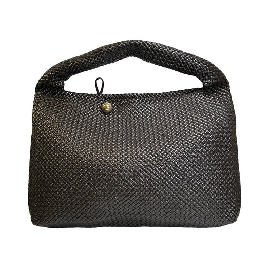 Used BOTTEGA VENETA Intrecciato Woven Tote Handbag Brown