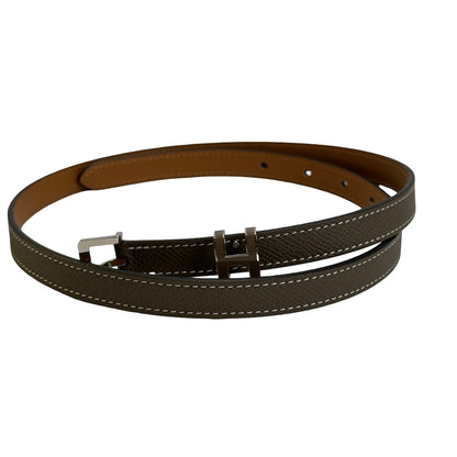 Used HERMES Epsom Kelly Belt Black Gold