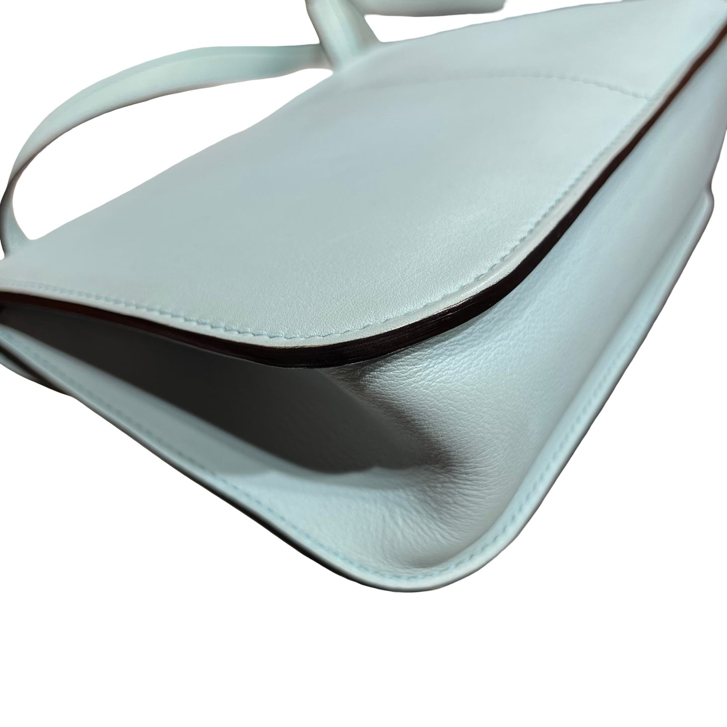 Used HERMÈS Mini Halzan Shoulder Bag Light Blue PHW