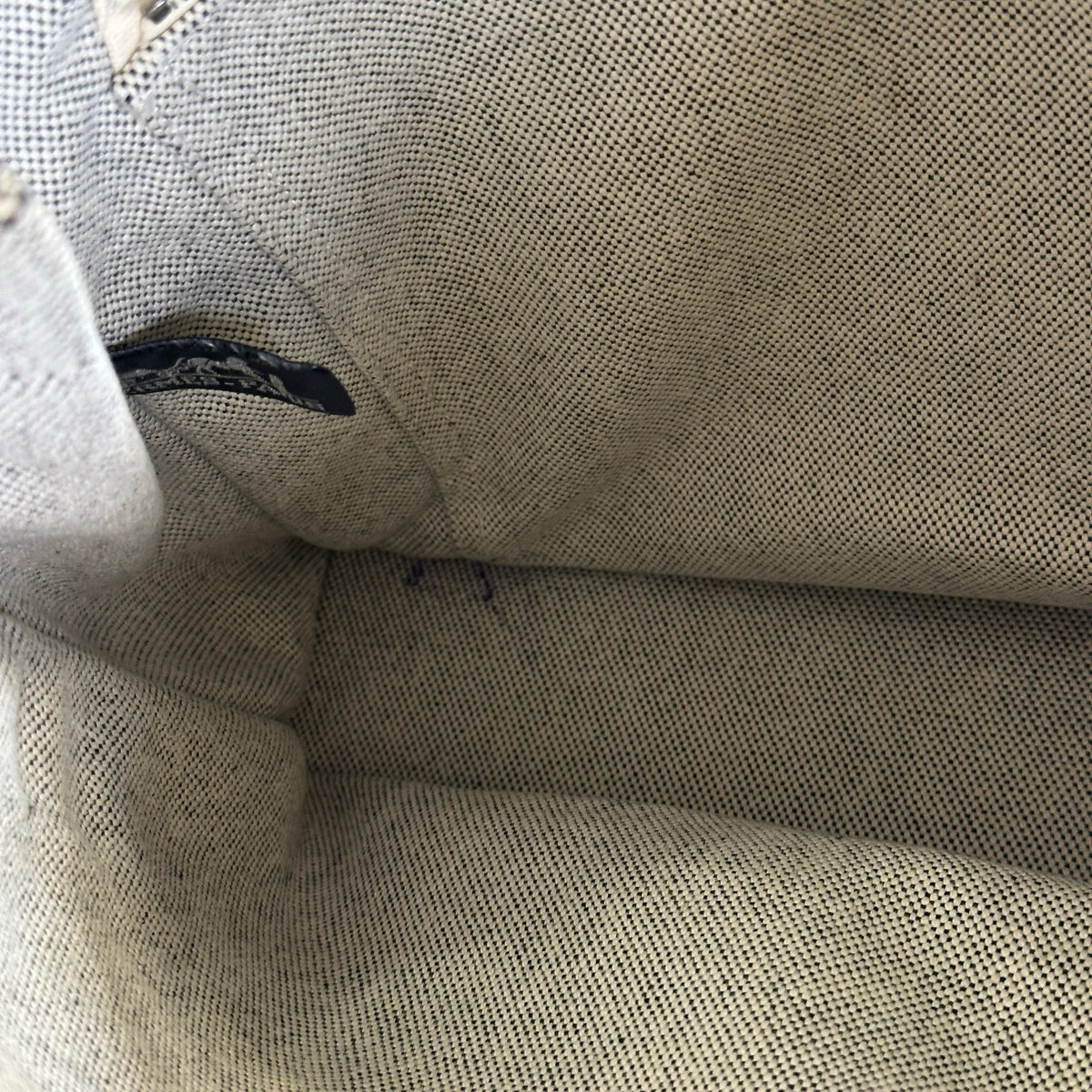 Used HERMES Canvas Fourre Tout Tote Bag Grey Black