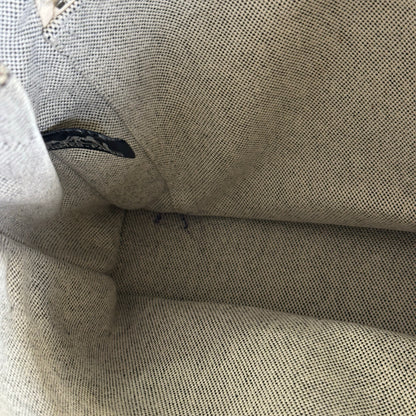 Used HERMES Canvas Fourre Tout Tote Bag Grey Black