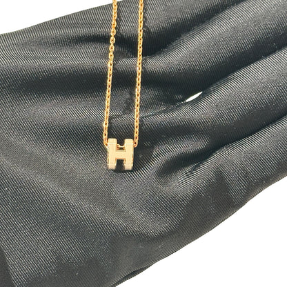 Used HERMÈS Mini Pop H Necklace Grey GHW