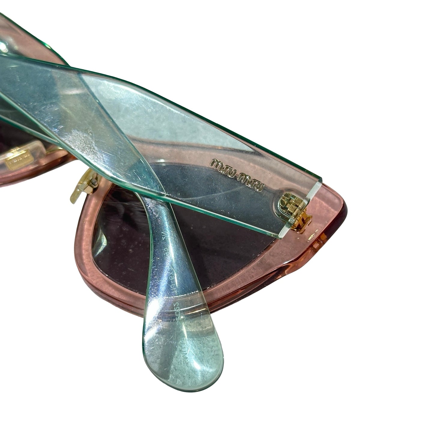 Used MIU MIU Sunglasses Pink Green