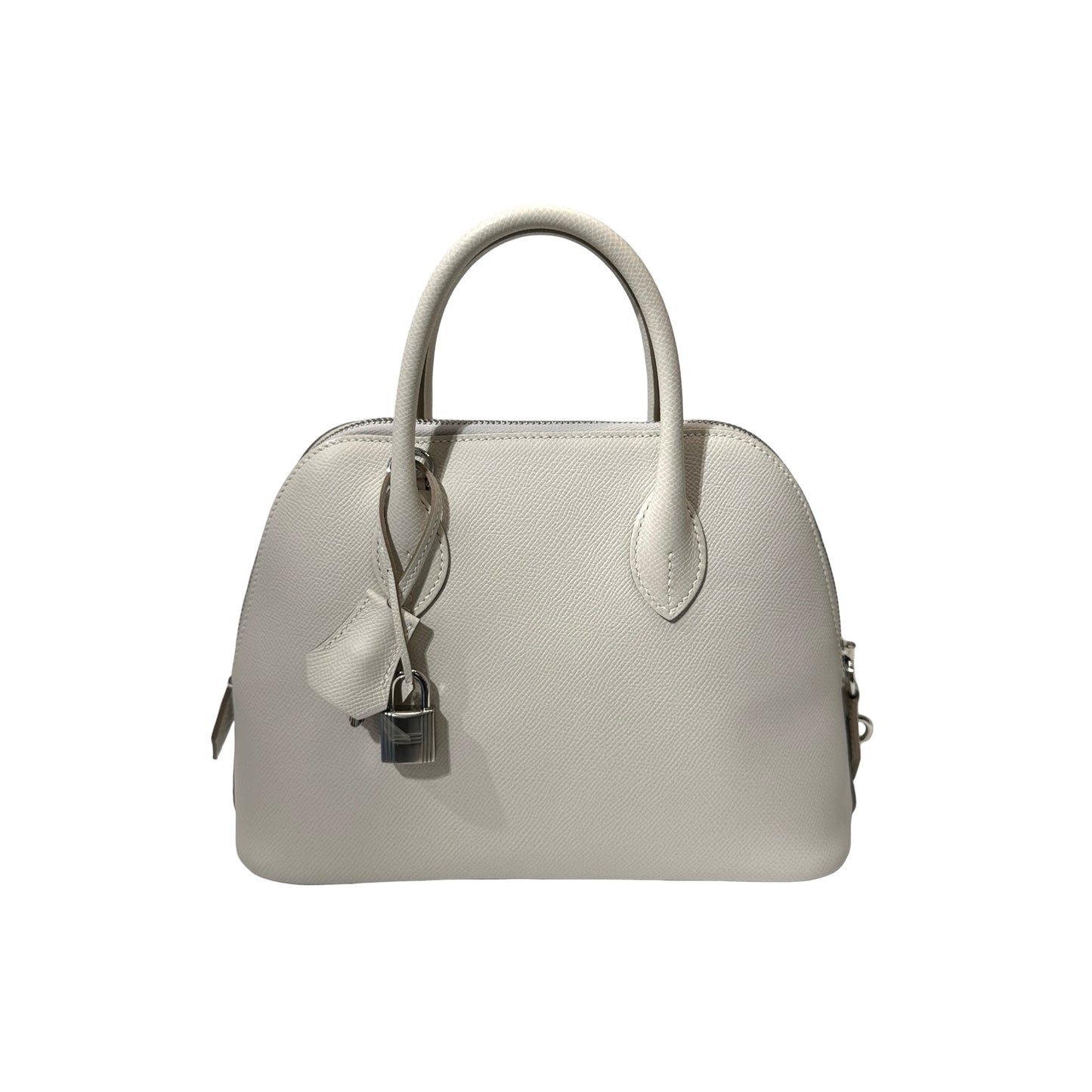 Used HERMÈS BOLIDE 25 Handbag M4 Gris Pale PHW