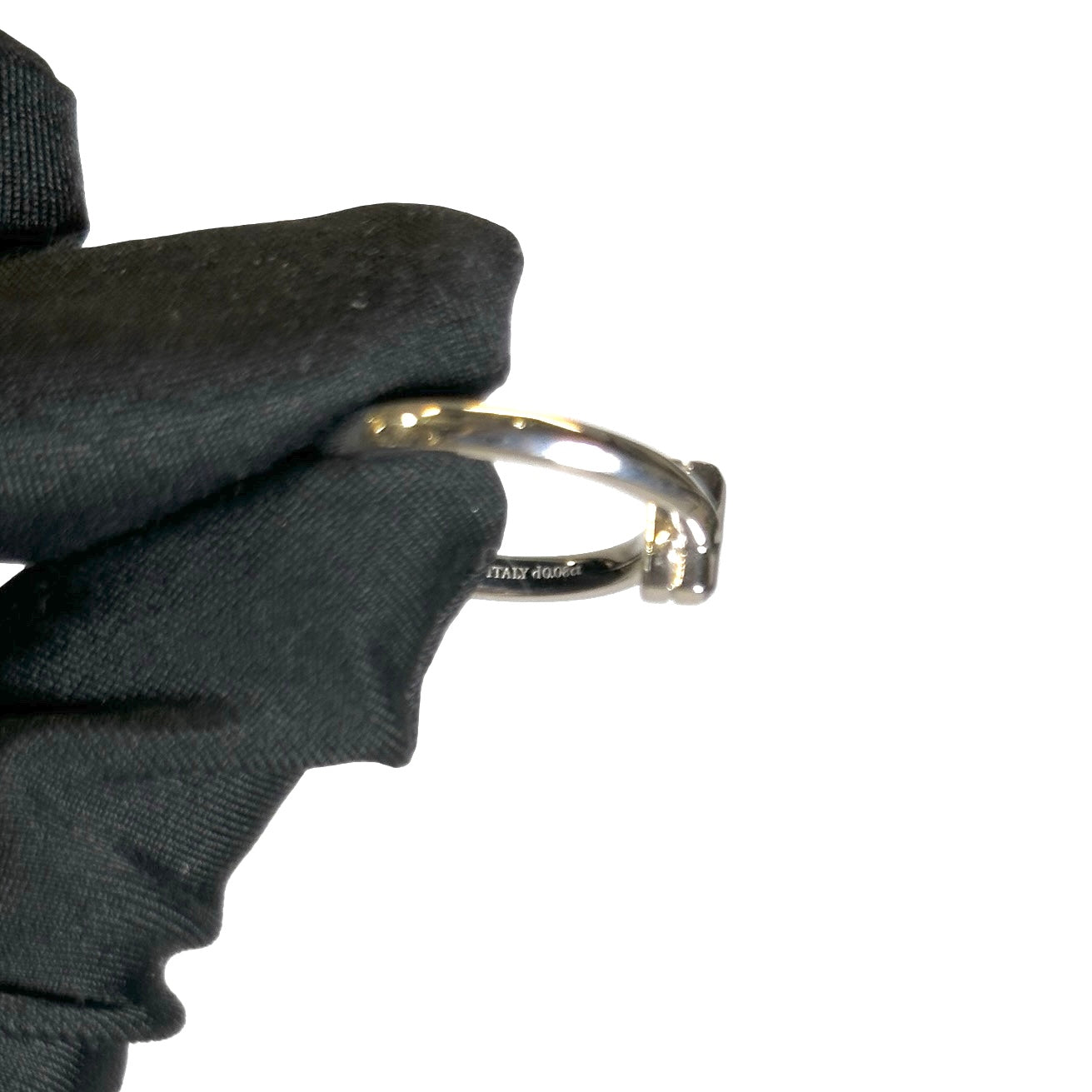 Used TIFFANY & CO. White Gold T 1 Ring Men Ring Silver