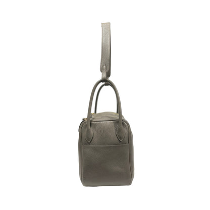 Used Hermès Clemence leather Lindy 26 Shoulder Bag GHW Etain