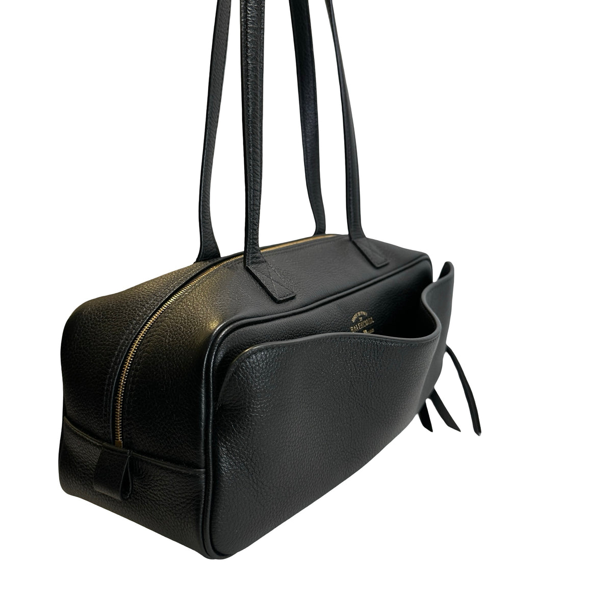 Used BALENCIAGA Leather Shoulder Bag Shoulder Bag Black