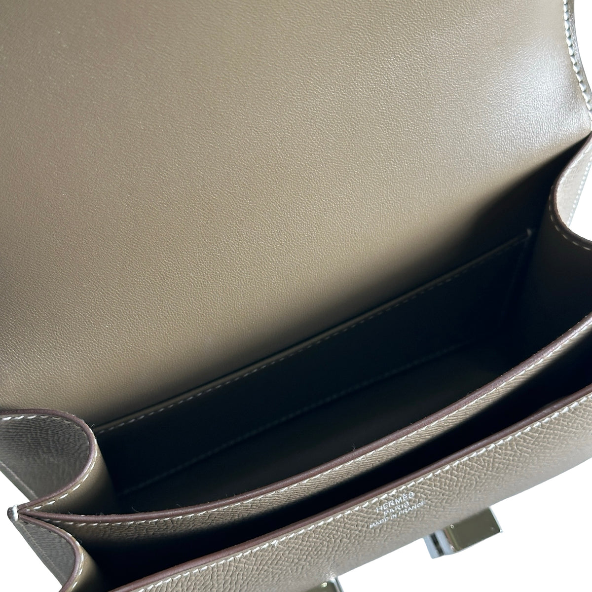 Brand New HERMES Epsom Mini Constance Shoulder Bag Etoupe PHW