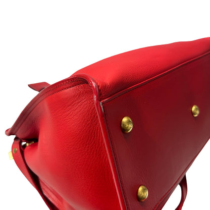 Used SAINT LAURENT Two Way Shoulder Bag Red GHW