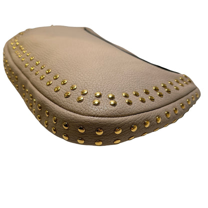 Used MARNI Leather Studded Trunk Bag Crossbody Bag Beige Gold