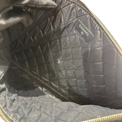 Used CHANEL Patent Leather Clutch Black PHW