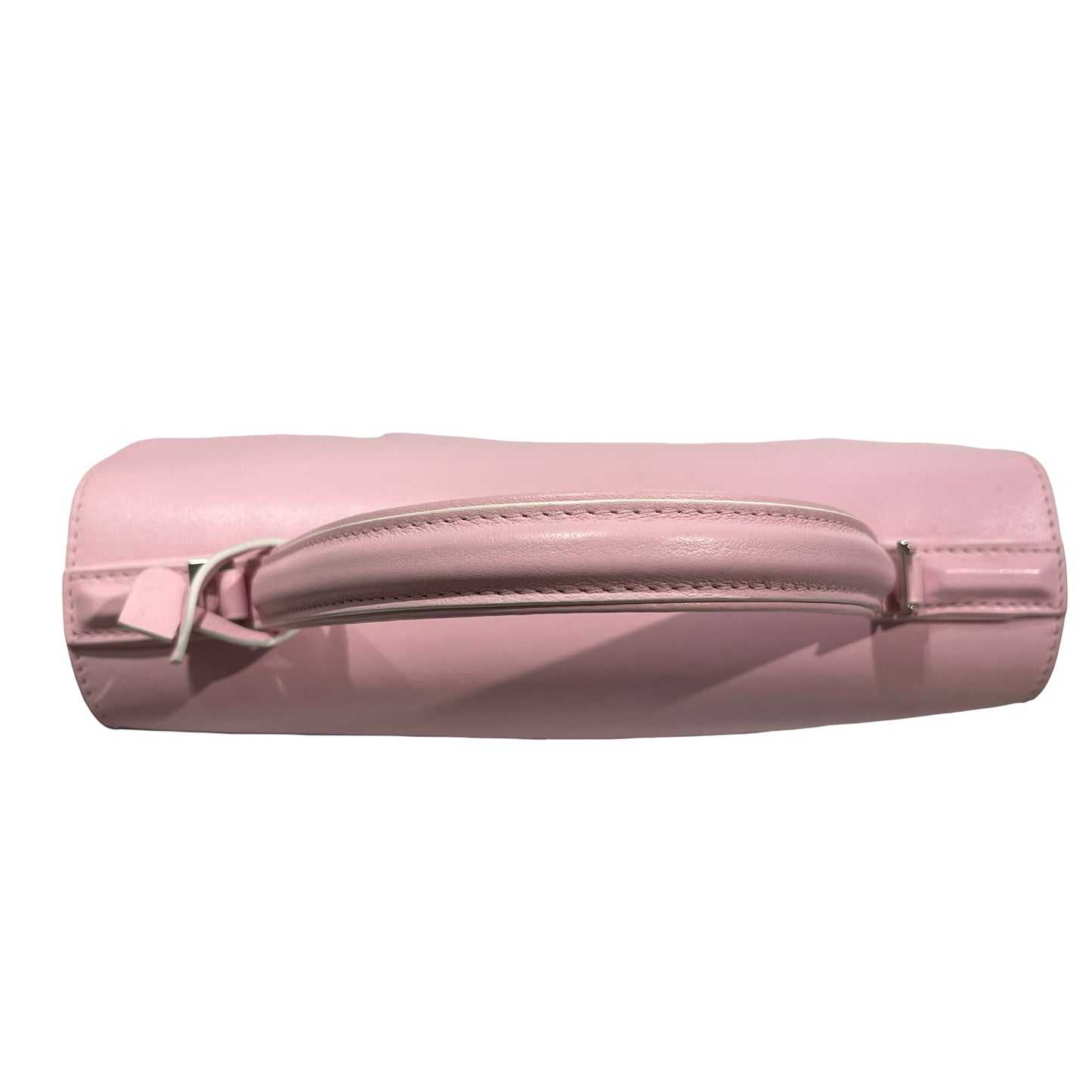 Used DELVAUX Calfskin Leather Tempete MM Shoulder Bag Pink GHW