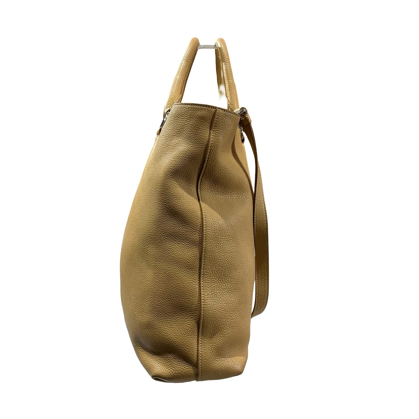 Used PRADA Tote Bag PHW Beige Blue