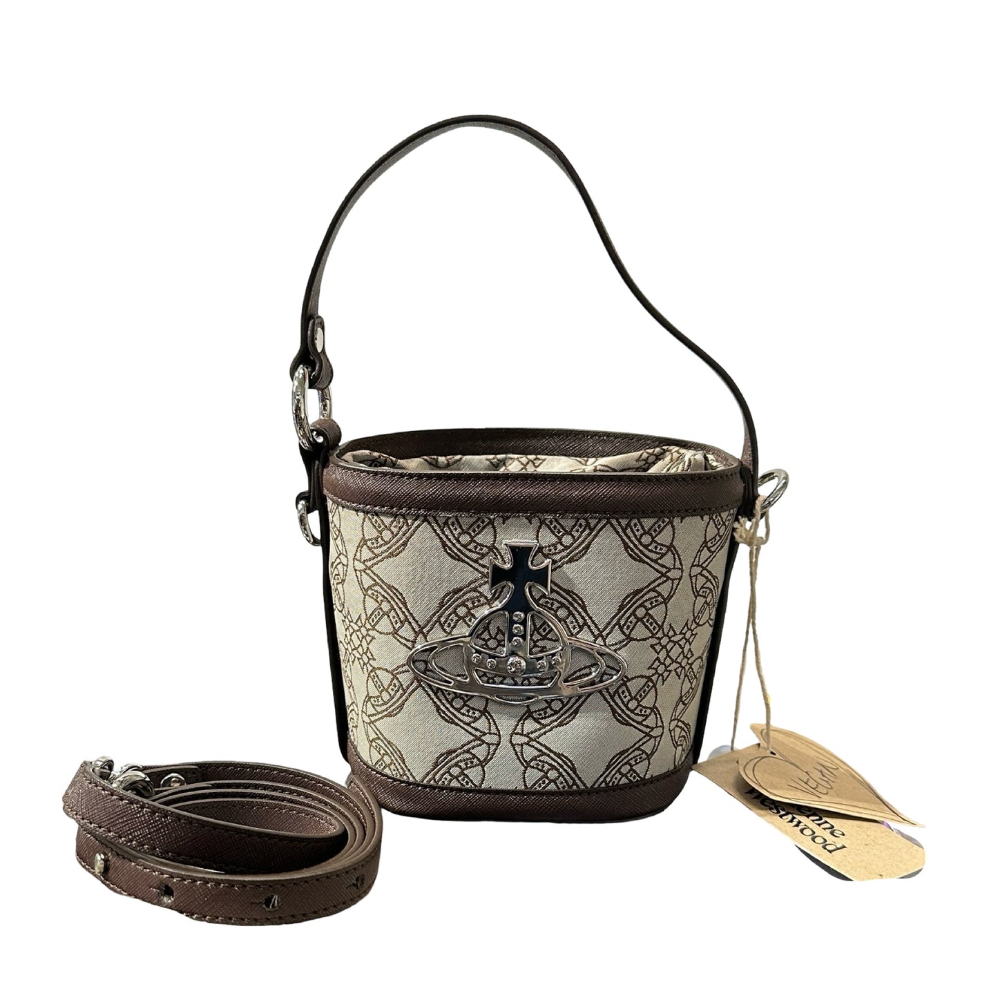 Used VIVIENNE WESTWOOD Betty Small Bucket Bucket Bag Brown PHW