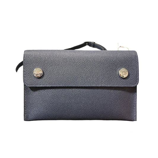 Used HERMÈS Epsom leather Snap bag Wallet Navy PHW