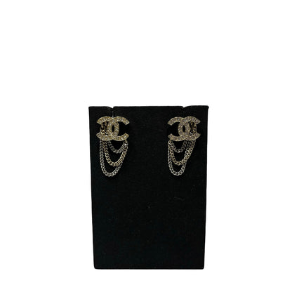 Used CHANEL Earrings 流蘇款 Jewelry PHW