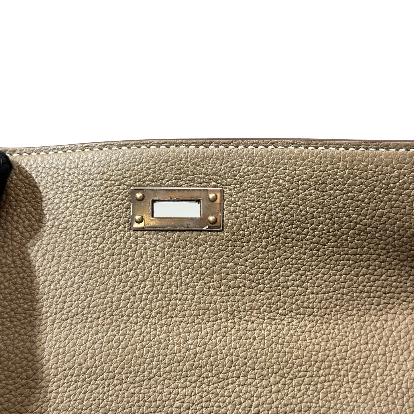 Used HERMÈS Kelly 25 Two Way Shoulder Bag Etoupe (18) PHW