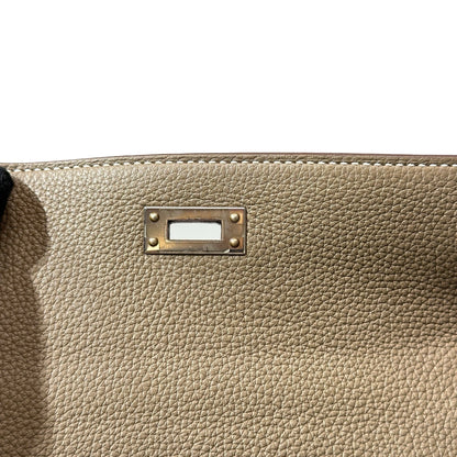 Used HERMÈS Kelly 25 Two Way Shoulder Bag Etoupe (18) PHW