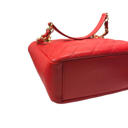 Used CHANEL GHW Used Chanel PST Shoulder Red Bag