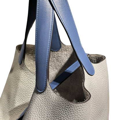 Used HERMÈS Picotin 22 Handbag Grey PHW