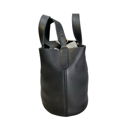 HERMES Clemence Swift In the Loop Bucket Bag Black GHW