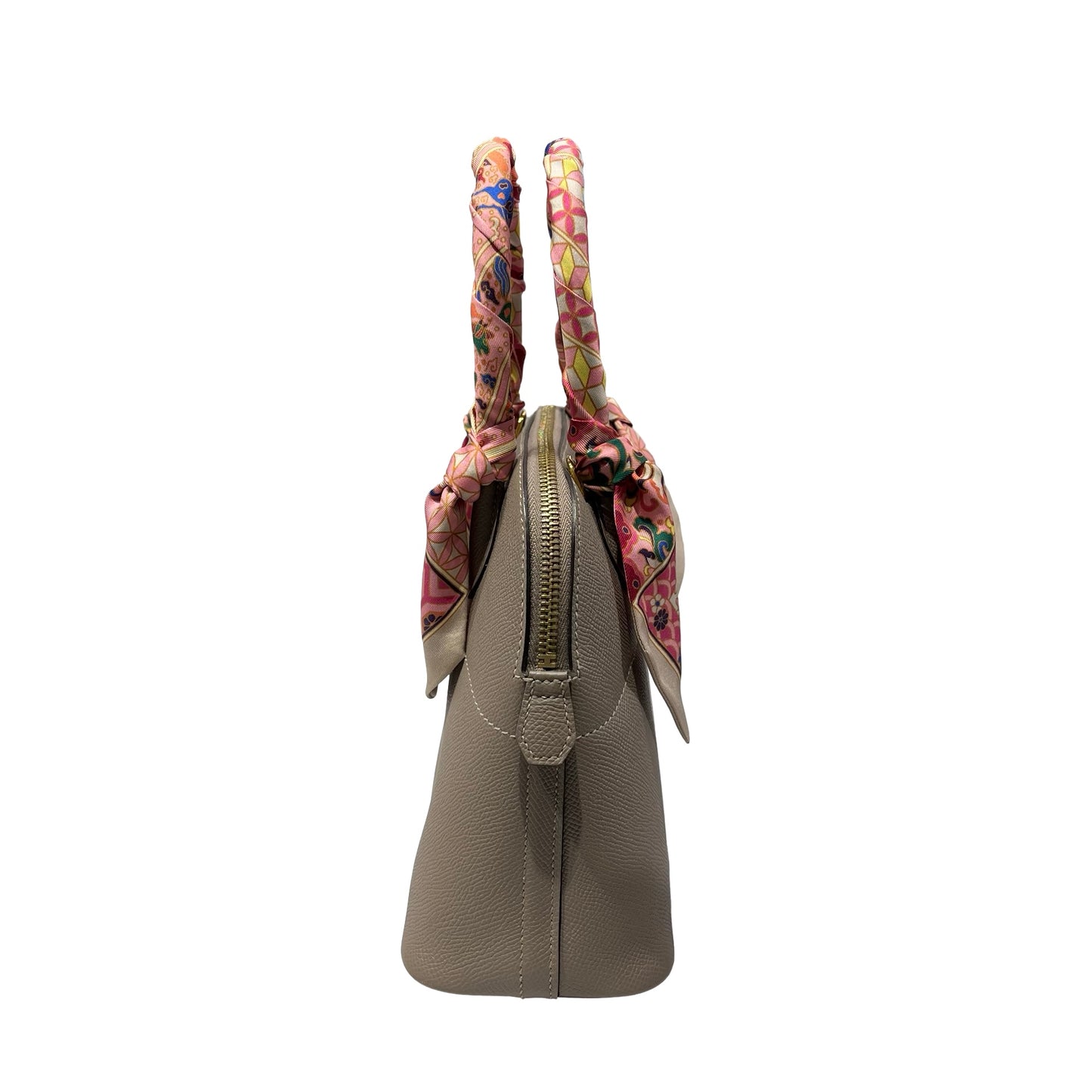 Used Hermès BOLIDE 27 Tote Bag Etoupe (18) GHW