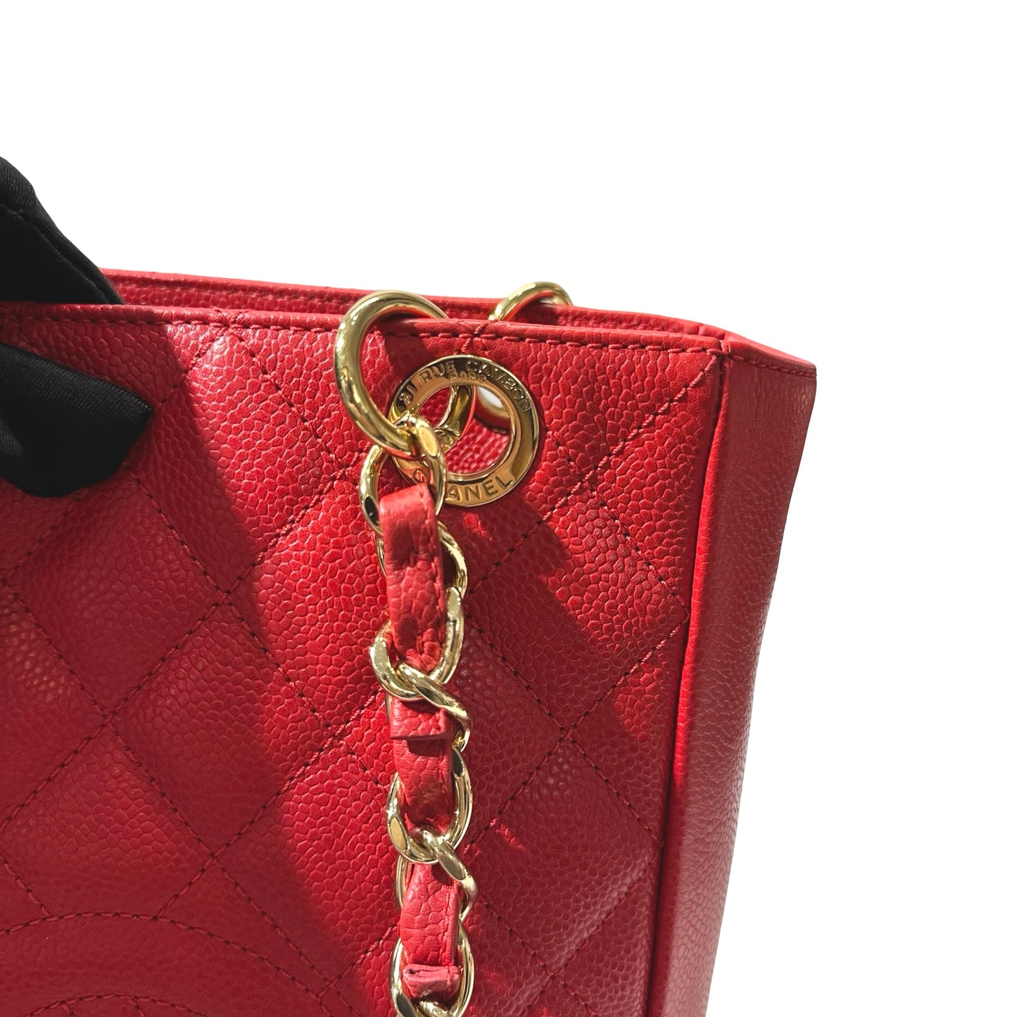 Used CHANEL GHW Used Chanel PST Shoulder Red Bag