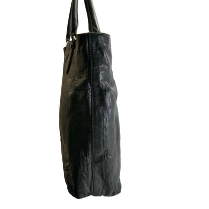Used PRADA Leather Tote Bag Tote Bag Black