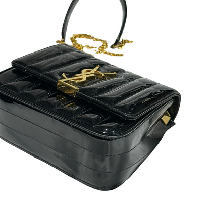 Used SAINT LAURENT Cross Body Bag Black GHW