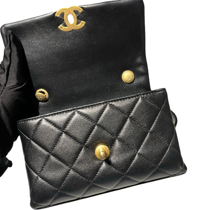 Used CHANEL Shoulder Bag Black GHW