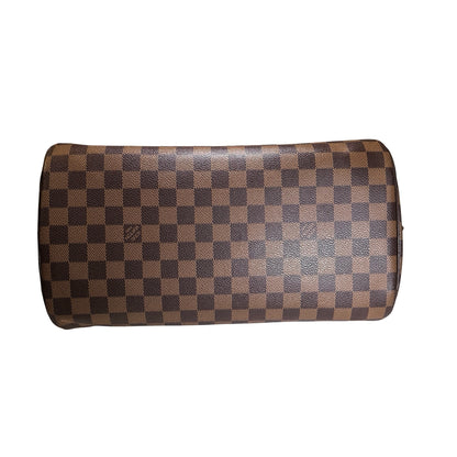 Used LOUIS VUITTON Damier Ebene Triana Handbag Brown GHW