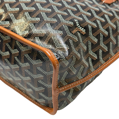 Used GOYARD Goyardine Hobo Tote Bag Black Brown
