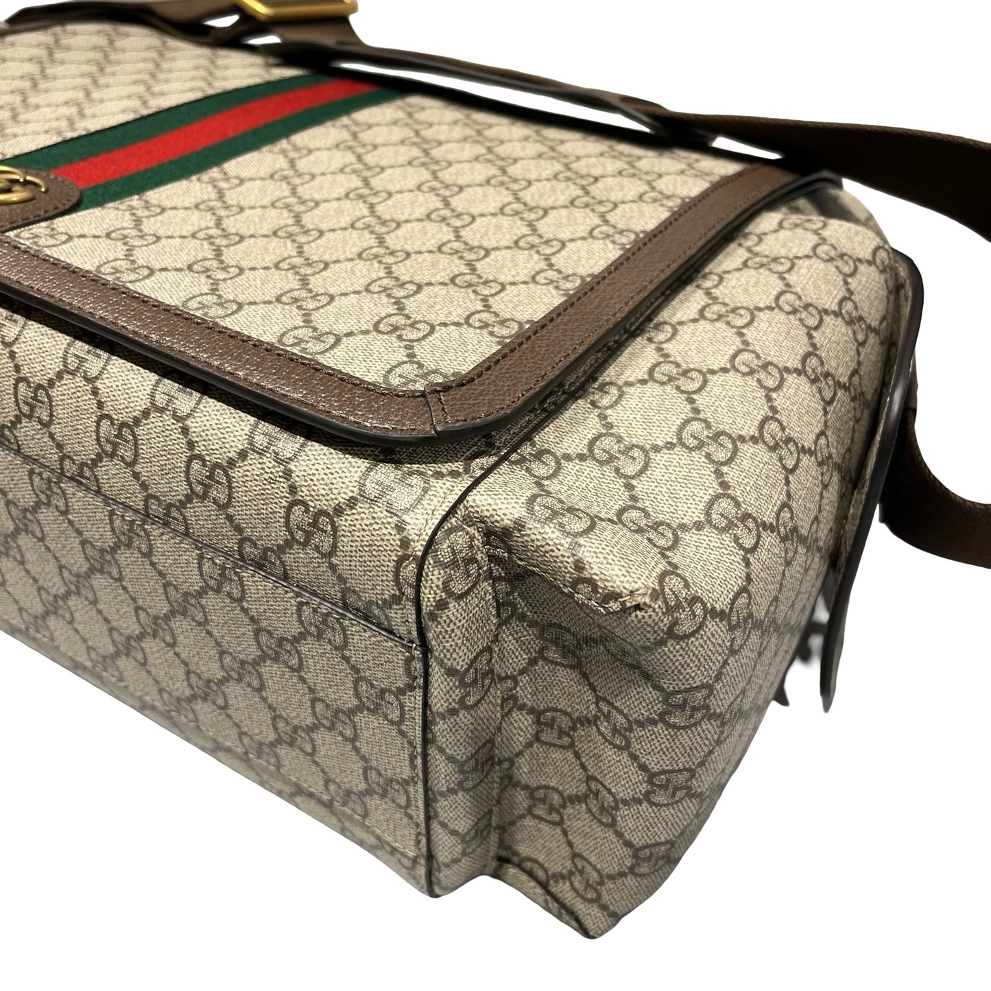 Used GUCCI Canvas Cross Body Bag Brown