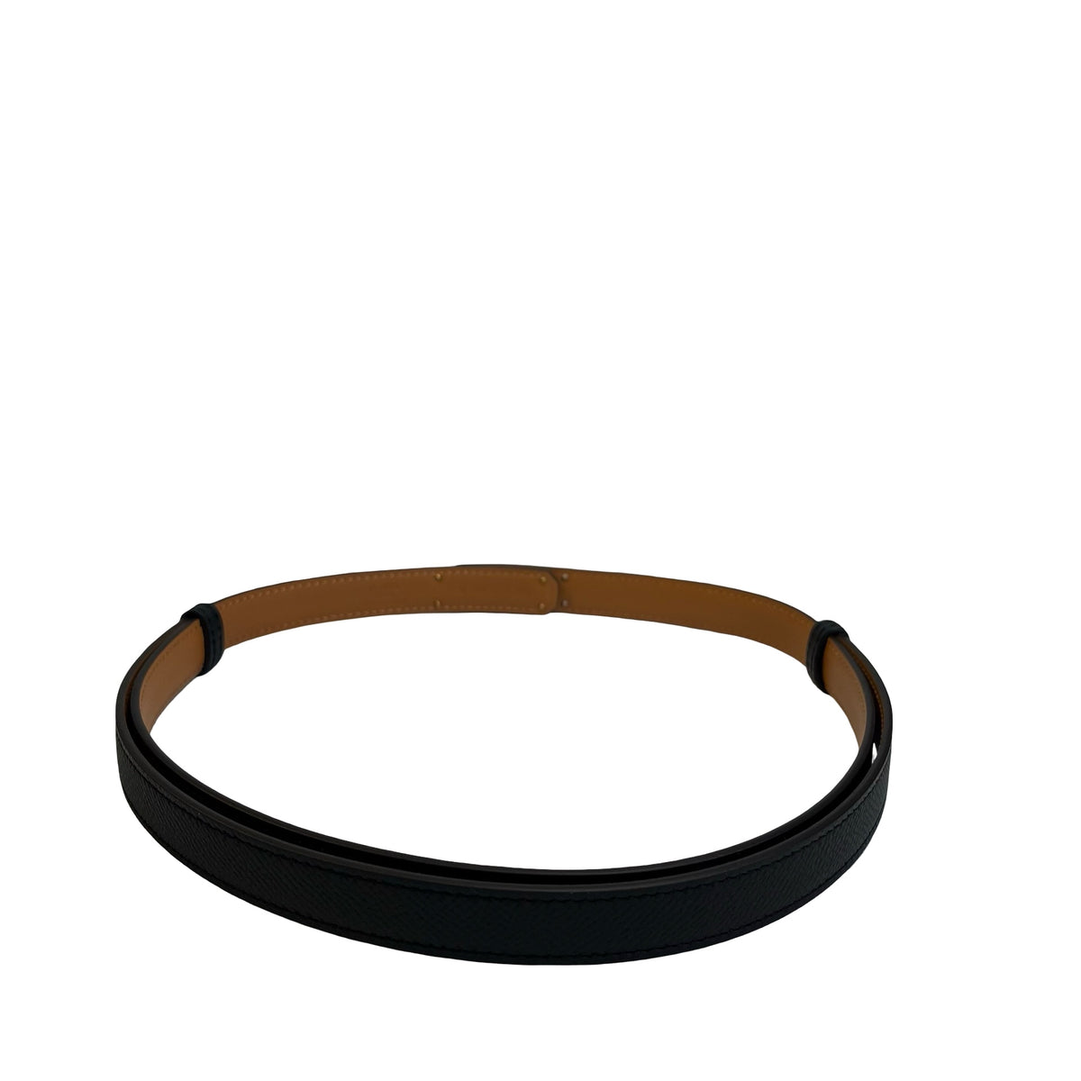 Brand New HERMES Leather Kelly Belt Black Gold