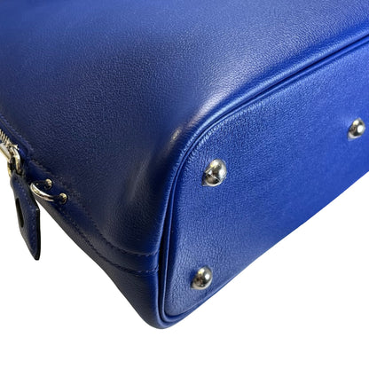 Used HERMES Evercolor Bolide 30 Handbag 7T Blue Electric