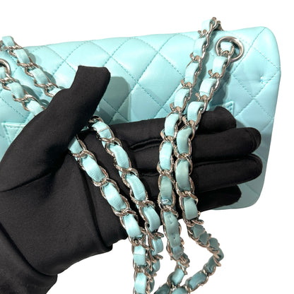 Used CHANEL Lambskin Leather CF 23 Shoulder Bag Blue PHW