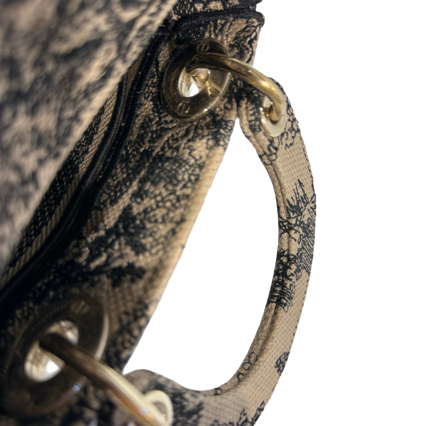 Used Dior Canvas Mini Lady Dior Clutch Multicolour