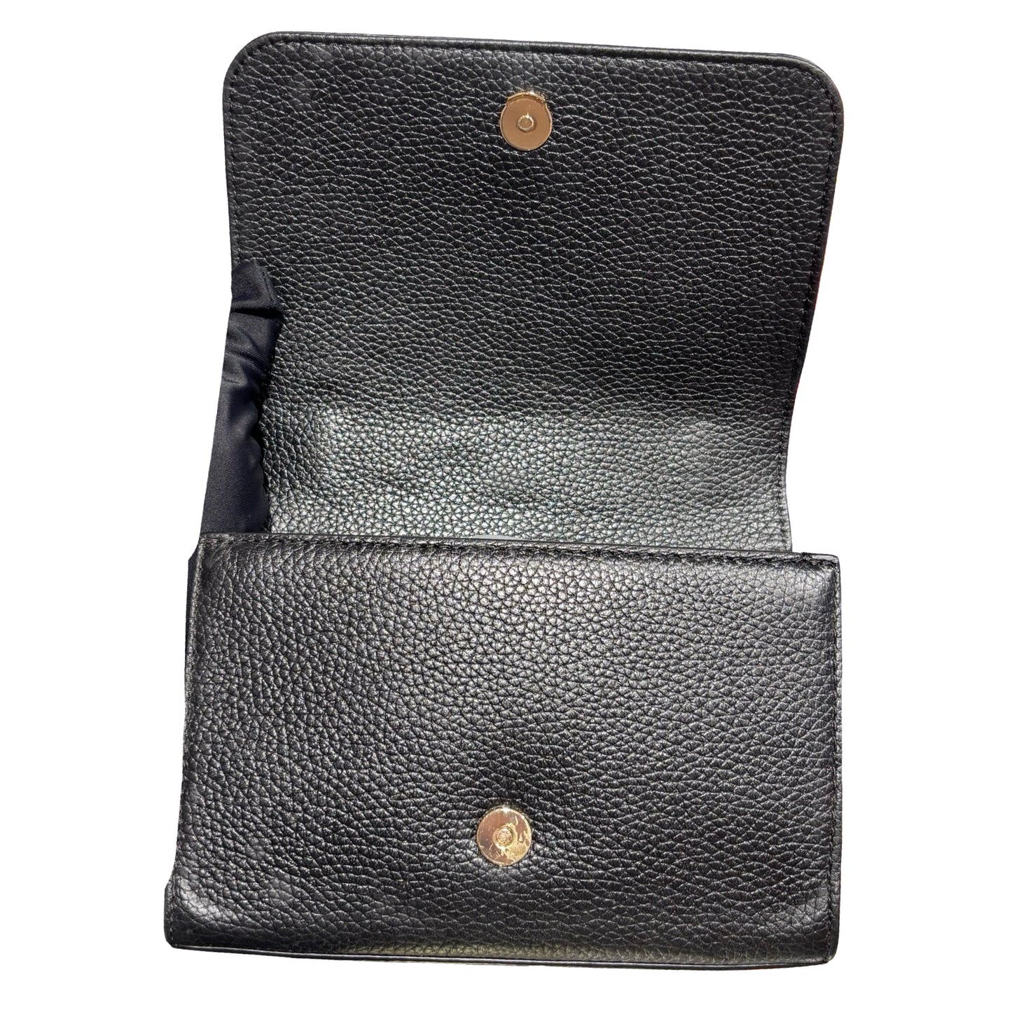 Used TORY BURCH Calfskin Leather Chain Shoulder Shoulder Bag Black GHW