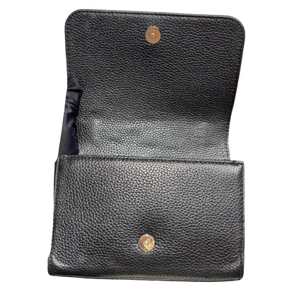 Used TORY BURCH Calfskin Leather Chain Shoulder Shoulder Bag Black GHW