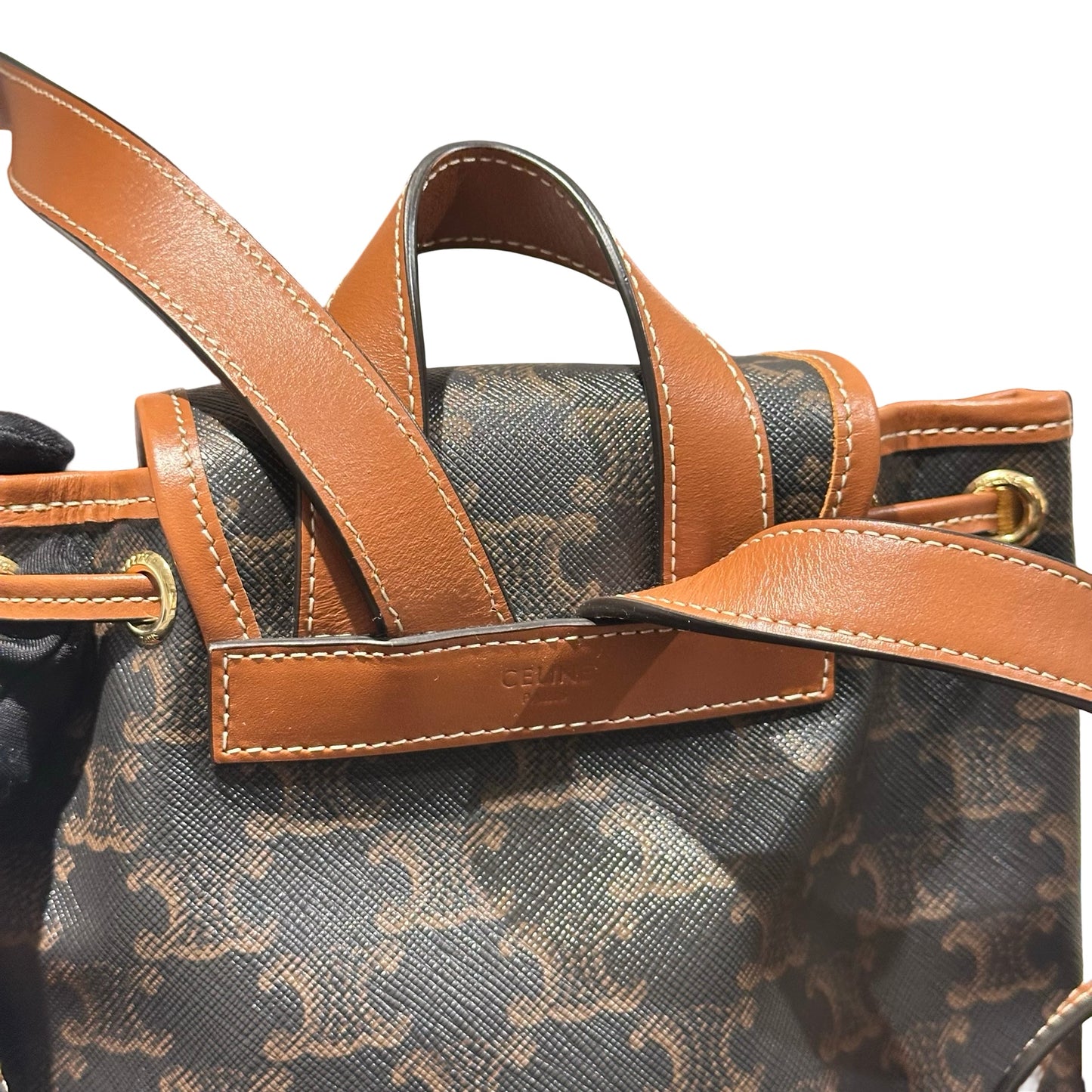 Used CÉLINE Canvas Used Céline Canvas Backpack Brown GHW Backpack Brown