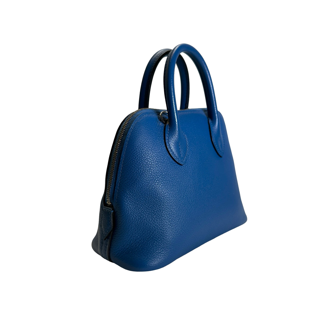 Used HERMES Epsom leather Bolide Mini Handbag Blue