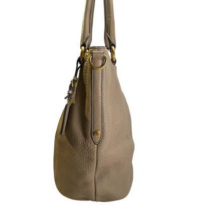 Used PRADA Vitello Phenix Leather Vitello Phenix Shopping Tote Handbag Argilla Grey Taupe