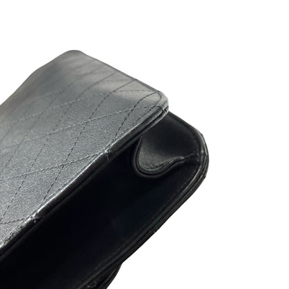 Used CHANEL Calfskin Leather Cross Body Cross Body Bag Black